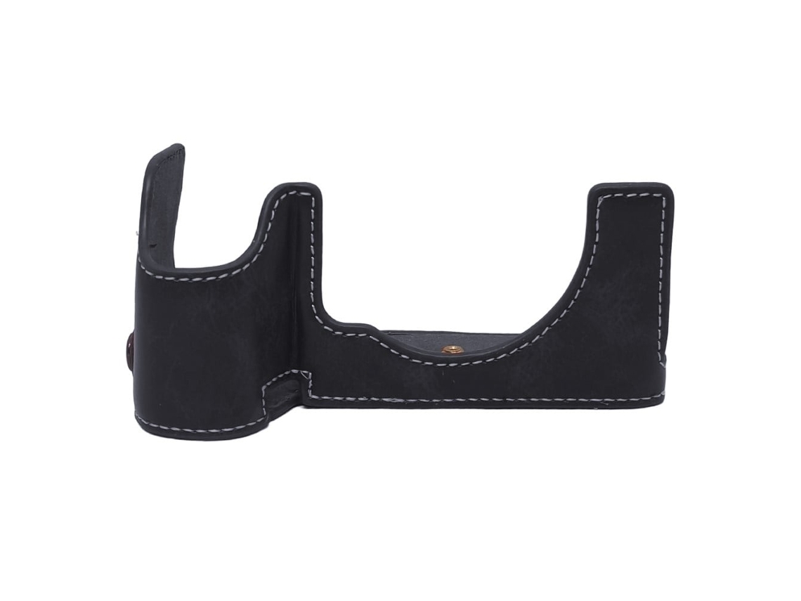 Capa De Couro Vegano Para Câmera Sony A7c Ii, Meio Corpo, Com Parafuso Preta Brilvibera
