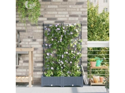 Vidaxl Vaso De Jardim 2 Unid. Cinzento-claro 80 X 40 X 125,5 Cm Pp