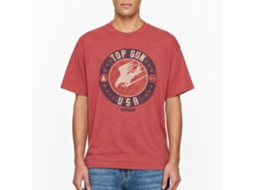 Rockinstone Top Gun Movie U.s. T Bird Heather Red Adult T-shirt Size:m