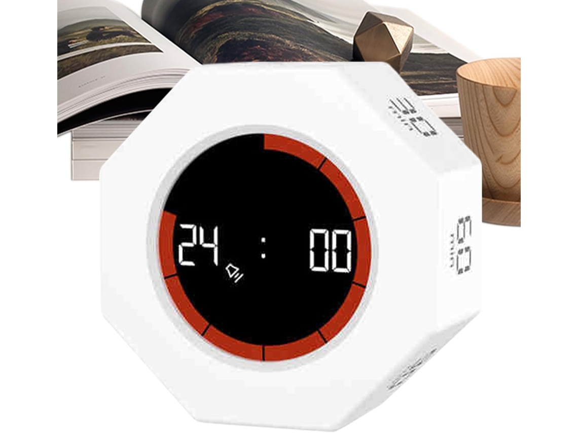 Temporizador Visual Com Alarme Sonoro, Recarregável Via Usb.