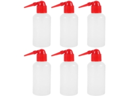 Conjunto De 6 Frascos De Plástico De 250ml Com Escala.