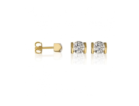Brincos De Ouro Amarelo Com Zircão Bruno Da Rocha