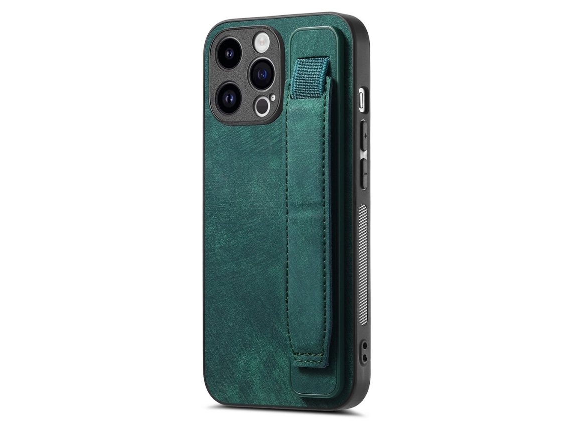 Suporte Casa Para Iphone 15 Pro Max Pele Sintética Bege