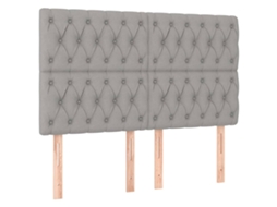 Cabeceira Cinza Claro 144x7x118/128 Cm Tecido MAISON EXCLUSIVE