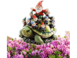 Estaca de Jardim Acrílico, 2d, Plana, para Uso Externo, Decorativa em Forma de Tartaruga, Estaca para Fixação no CHABERLU