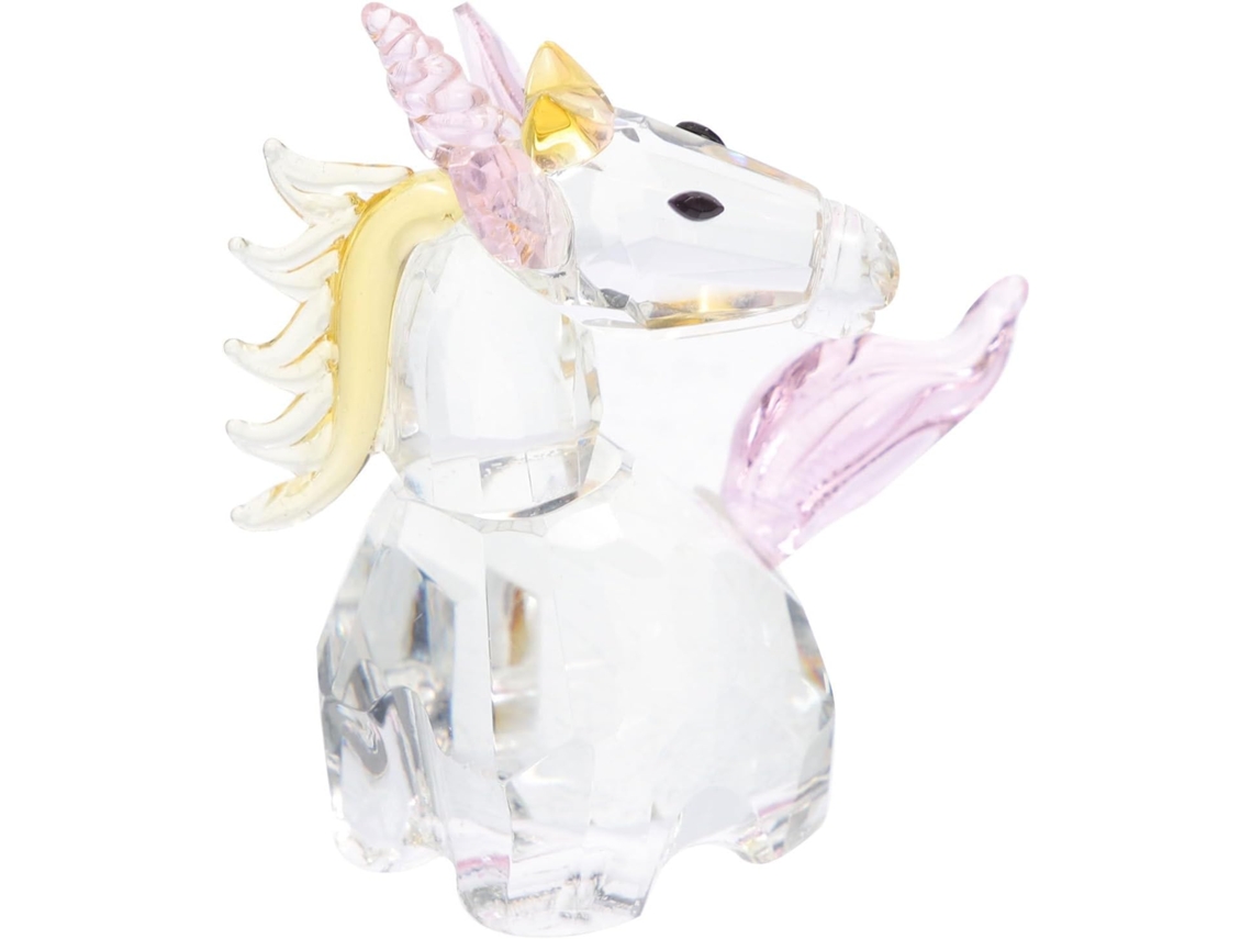 Estatueta Unicórnio Cristal Única Criativa Superfície Decoração Delicada Quarto Jantar Lisa Mesa GOKOCO