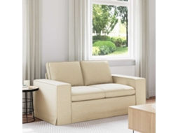 Vidaxl Sofá Creme 162 X 80 X 82 Cm Tecido