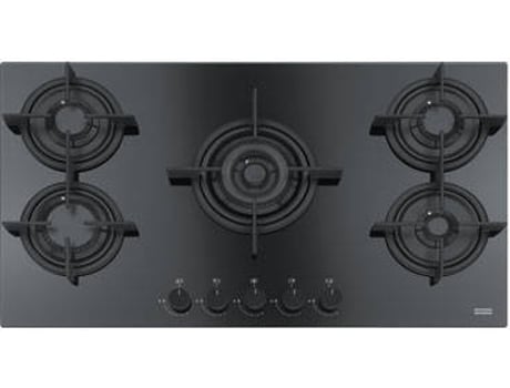 Placa de Gás FRANKE Crystal FHCR 905 4G TC HE BK C (Gás Butano-Propano - 88 cm - Preto)