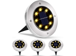Conjunto de 2 Luminárias Solares de Solo AQUAFORGE, à prova de água