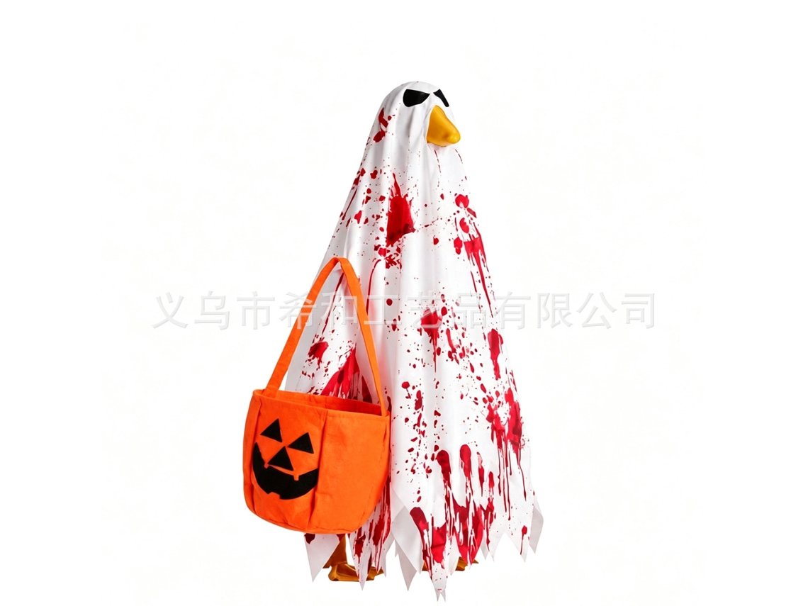 Laxiscreed Disfarce De Ganso Para Halloween, Conjunto De 23 Polegadas Para Decoração De Jardim, Fantasma E Tecido Sangrento
