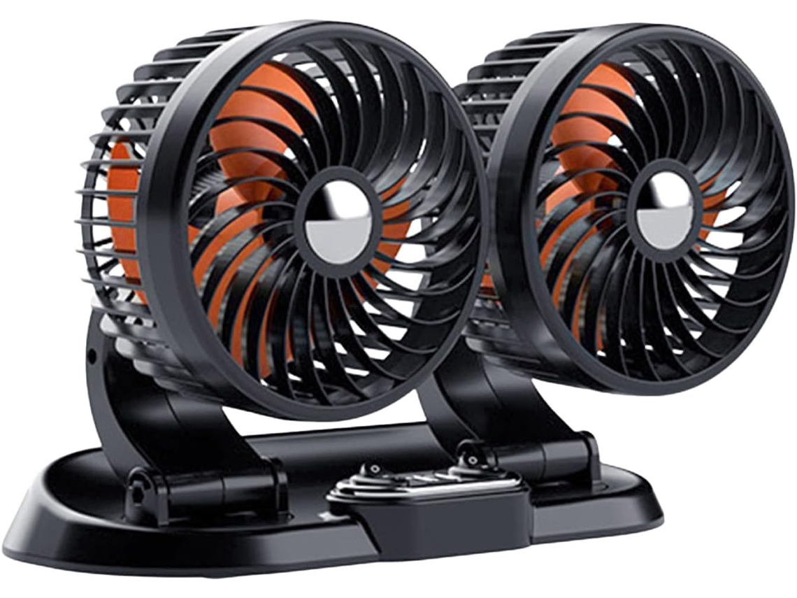 Ventilador Portátil Para Carro Ventiladores Usb De 24v Com Duas Cabeças Painel Acessórios Automotivos Quadriciclo