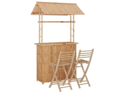 Maison Exclusive - 3 Pcs Conjunto De Bar Em Bambu