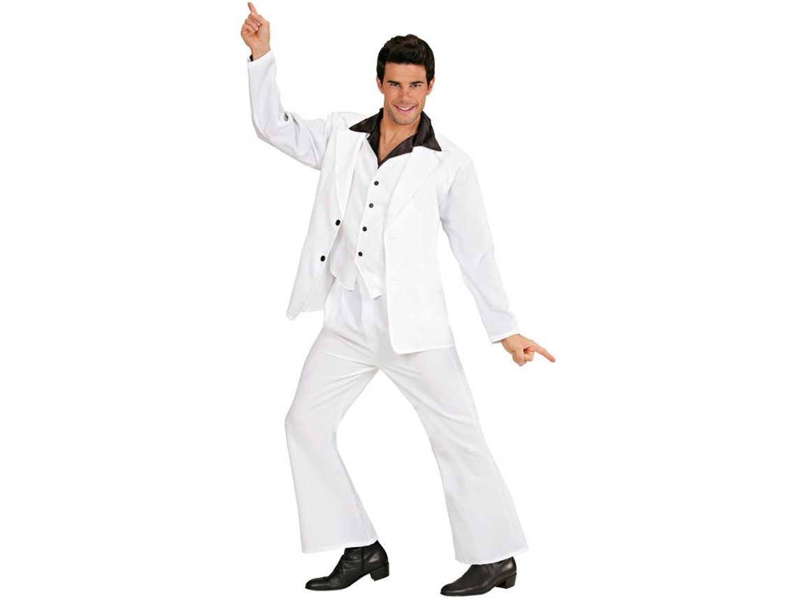 Fato de Disco Fever em fato branco para homem