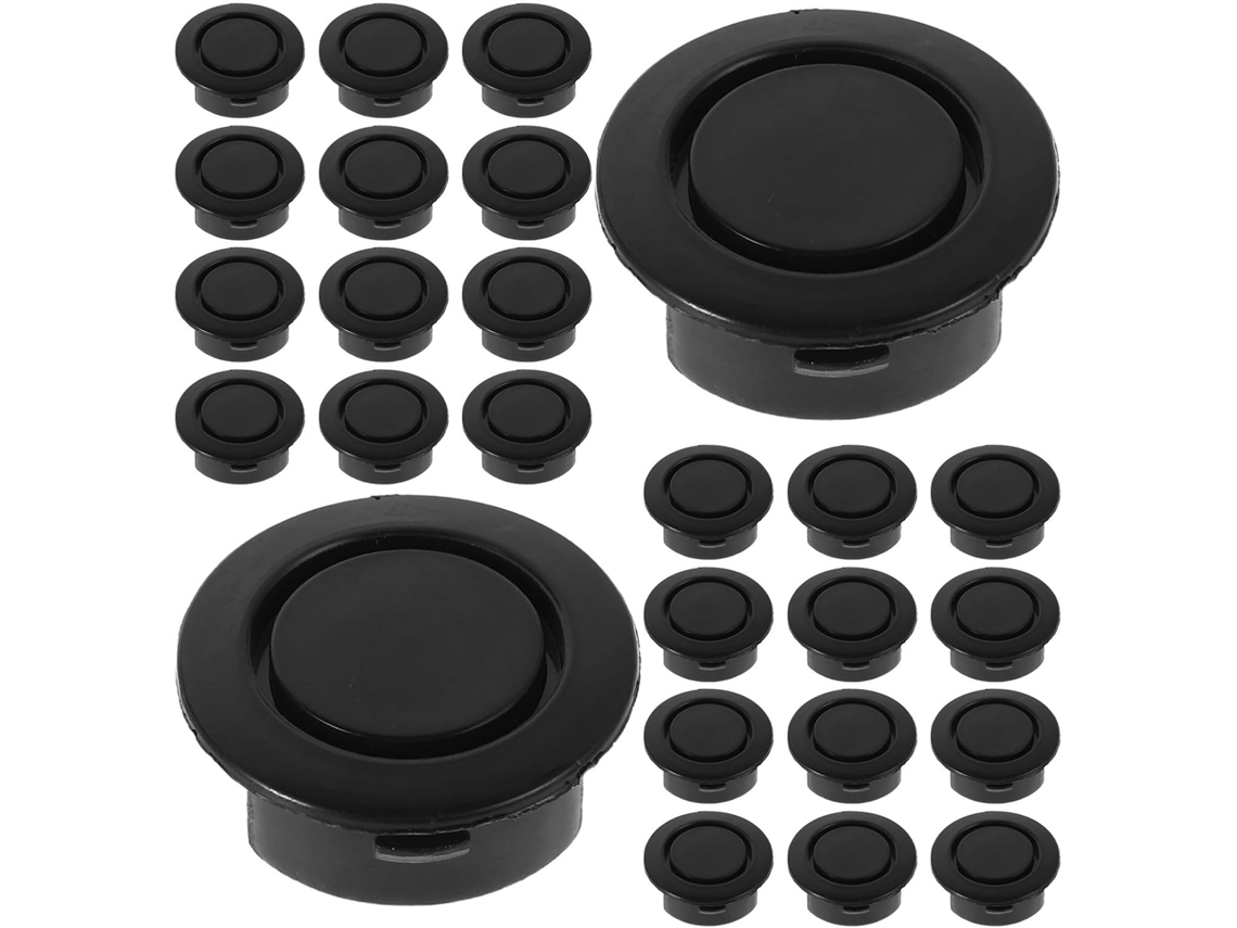 Pacote Com 40 Tampões De Plástico Preto Para Furos De Para-choque