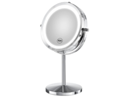 Espelho De Maquiagem Iluminado, Com Ampliação De 10x, Dupla Face, Com Led, Luzes E Aumento, Alimentado Por Bateria, Rotação De 360 Aquaforge