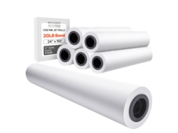 Conjunto De 4 Rolos De Papel Para Plotter 915 Mm X 45,7 M Opacidade 94 Tekmaquinas