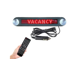 Painel de LED programável para exibição de mensagens em carros, 12V DC, com controle remoto, S/MARCA
