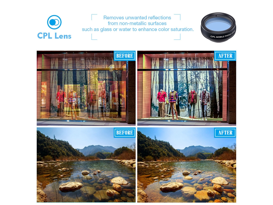Kit Lente Câmara Celular LAXISCREED (grande Ângulo e Fisheye)