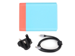 Carregador Portátil Dock 3 Em 1 Pd 65w Usb C Para Switch Oled Tv Hd 100-240v Plug Uk Vermelho Azul