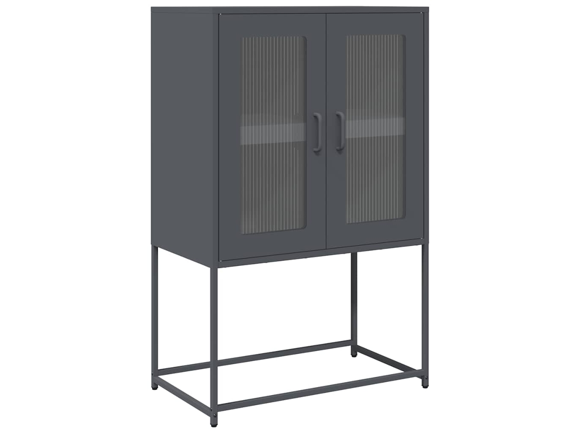 Aparador Alto 68x39x107 Cm Aço Antracite MAISON EXCLUSIVE