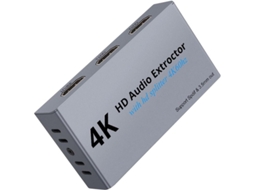 Extrator De Áudio Ultra Hd 4k 60hz, Separação De Sincronização Áudio Para Dispositivos Hd, Adaptador Hdmi 2.0 Com Ampla Compatibilidade