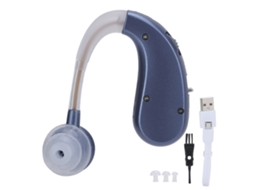 Audífono retroauricular recarregável com amplificador e redução de ruído, azul (S/MARCA)