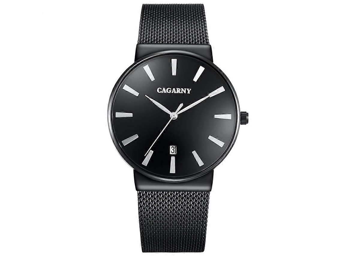Relógio Cagarny 6817 Living À Prova D'água Com Mostrador Redondo, Movimento De Quartzo, Caixa Em Liga Metálica E Pulseira De Aço.