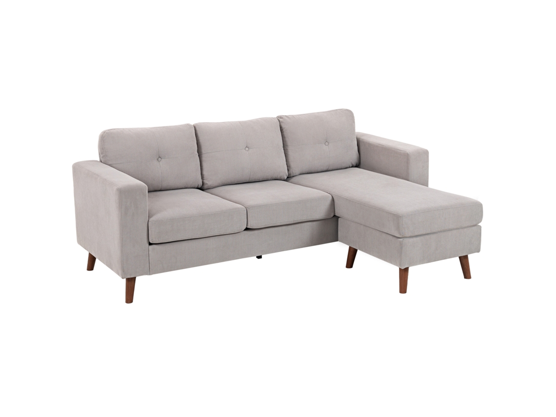 Banco externo de 2 lugares com mesa de centro, aço e rattan, 137x59x82cm, cinza | S/MARCA