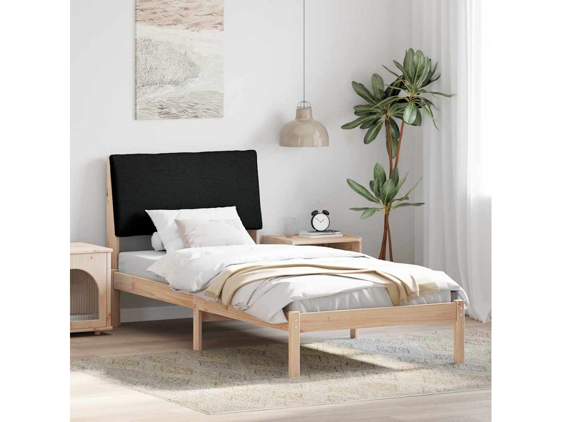Vidaxl Estrutura da Cama com Cabeceira Castanho e Preto 100 X 200 Cm