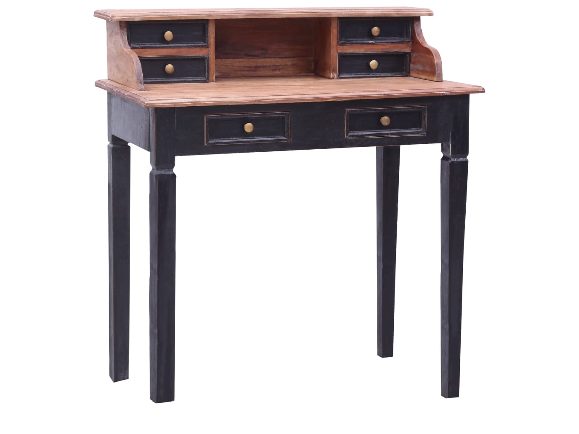 Mesa de escritório VIDAXL Marrom Madeira recuperada (90x50x101cm)