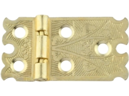 Conjunto De 4 Dobradiças Decorativas Em Latão Com Entalhes Flores Para Portas, Caixas De Joias E Presentes Em Madeira