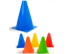 Cones de treinamento esportivo, 10 peças, 18cm, azul, para futebol, corrida, treinos diversos | S/MARCA