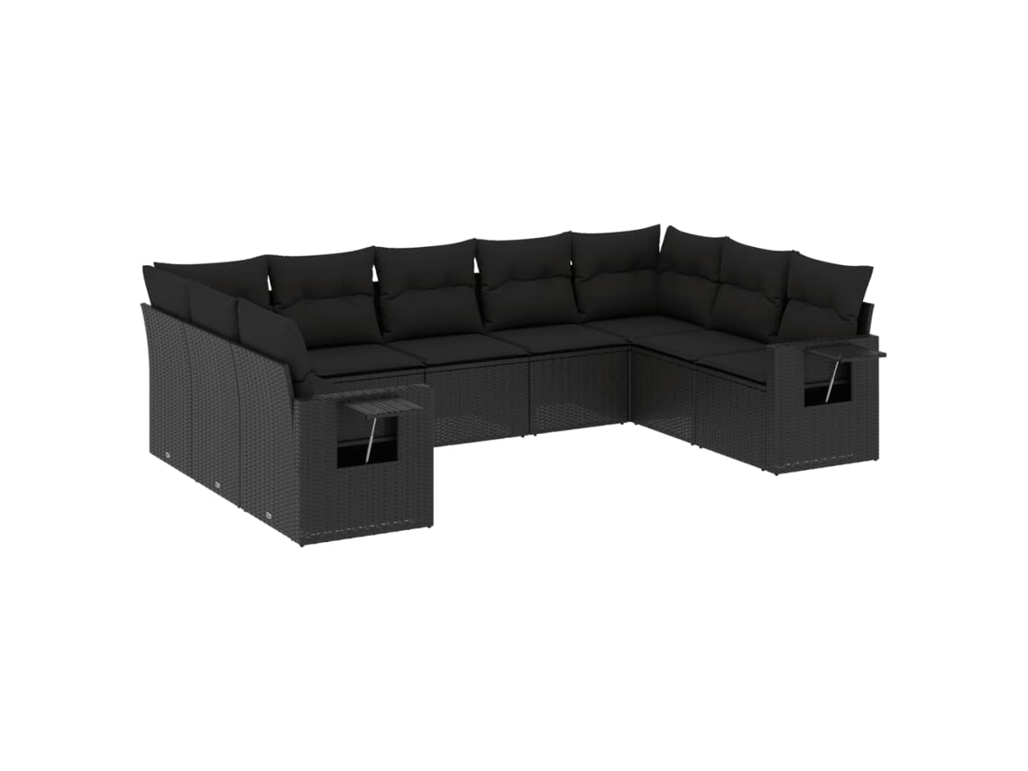 Garden Sofa Set, Garden Sofa Sets Vidaxl Preto Rattan / Vime (n/a)