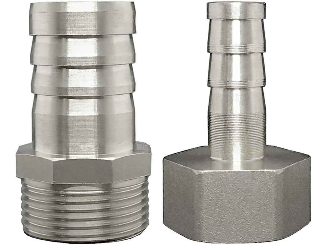 Adaptador de Conexão para Jardim 1/2" 3/4" 1" Bsp Fêmea/macho X 8/10/12/14/16/19mm Acoplamento Mangueira | S/MARCA