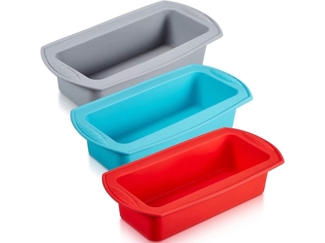 Conjunto De 3 Formas Para Pão E Bolos, Em Silicone, Revestimento Antiaderente, Para Forno, Confeitaria E Preparo Doméstico