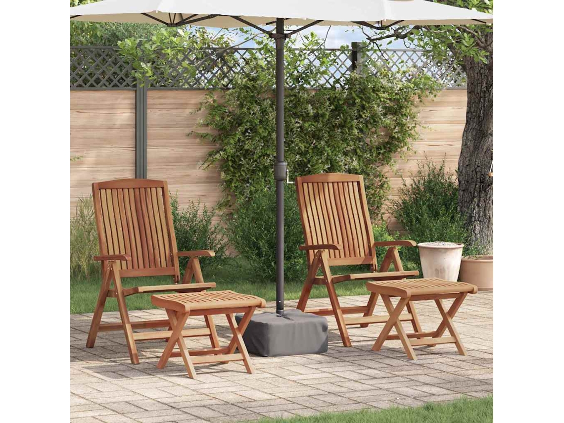 Vidaxl Conjunto De Jantar Para Jardim 4 Pcs Castanho