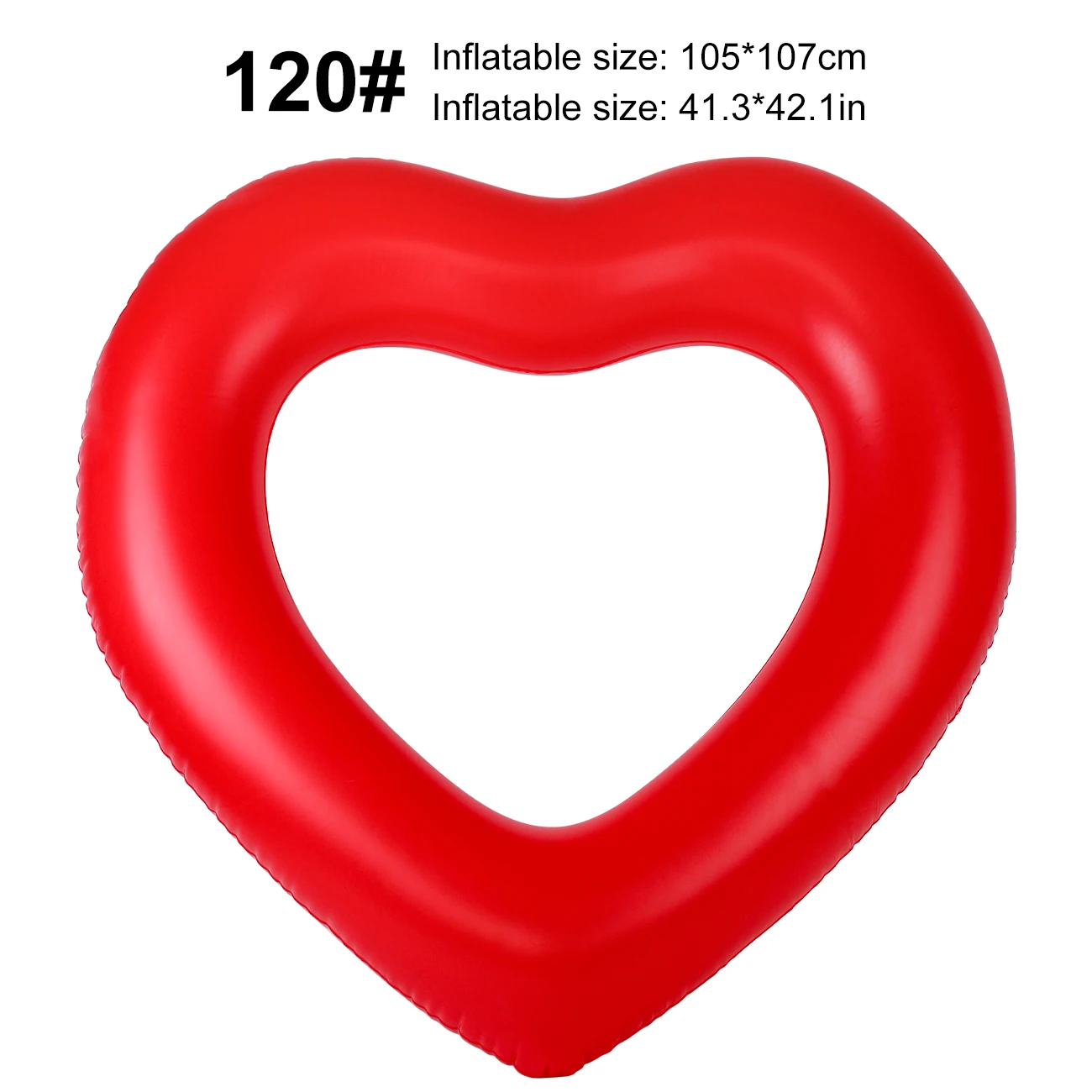 (vermelho-120) 1 Boia Dobrável Portátil Em Formato De Coração Para Piscina