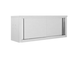 Vidaxl Móvel Parede Cozinha Portas Correr 120x40x50 Cm Aço Inoxidável