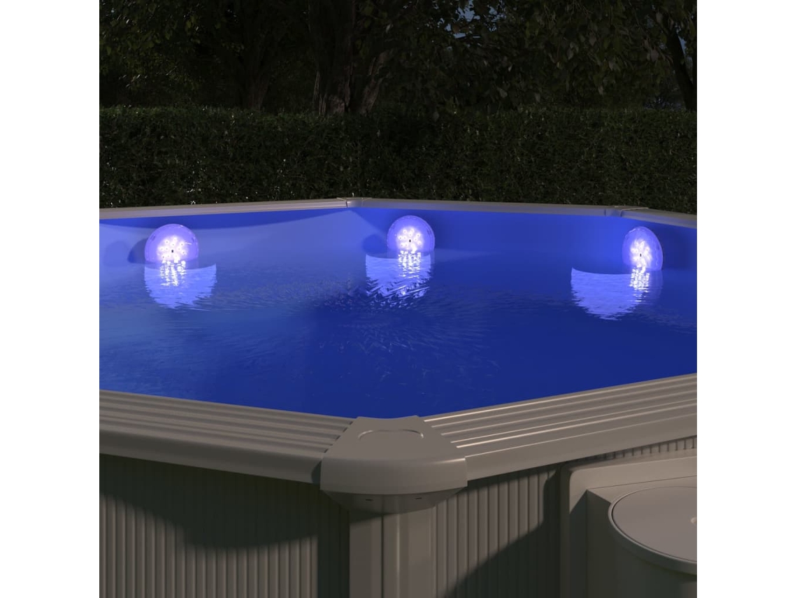 Vidaxl Luz Led Piscina Submersível/flutuante Controlo Remoto Multicor