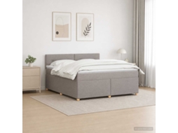 Vidaxl Cama Box Spring Com Colchão Cinzento-acastanhado 180 X 200 Cm