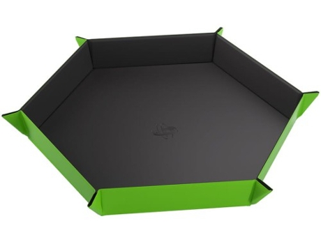 GAMEGENIC - Magnetic Dice Tray Hexagonal Black/Green (EN)