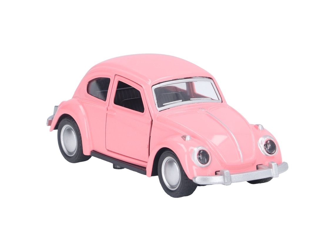 Mali modelo de Carro em Metal 1:36 com Função de Retração Pull Back para Coleção Infantil Rosa Escuro