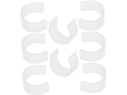 Conjunto De 8 Suportes Antiderrapantes Em Formato De U Para Varão De Cortina, Com Fivelas Conjunto De 8 Suportes Antiderrapantes Em For