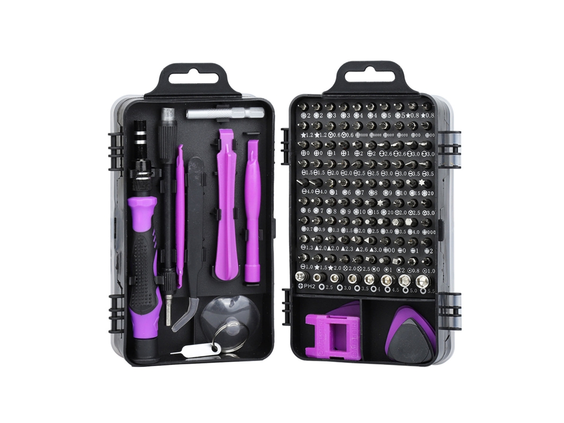 Conjunto De Chaves De Fenda De Aço Carbono Para Reparação De Relógios, Telefones Móveis E Eletrônicos Roxo