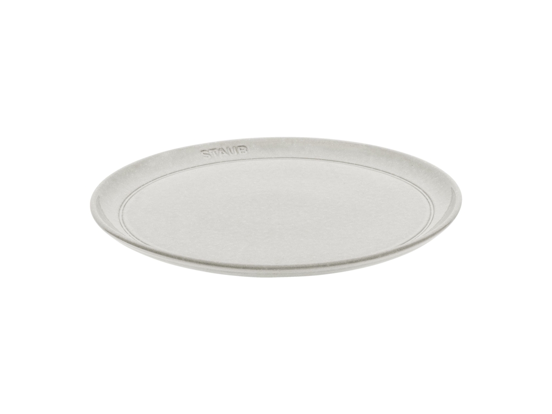 Dining Line Prato Plano 26 Cm Cerâmica Branco Trufado STAUB