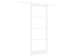 Conjunto 1 Porta Deslizante Vidaxl Branco Madeira De Pinho Maciça (93 X 232 Cm)