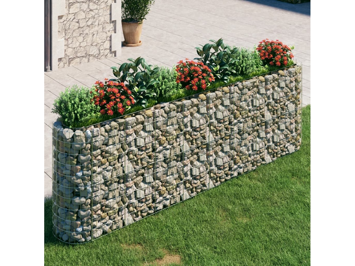 Vidaxl Canteiro Elevado/cesto Gabião 330x50x100 Cm Ferro Galvanizado