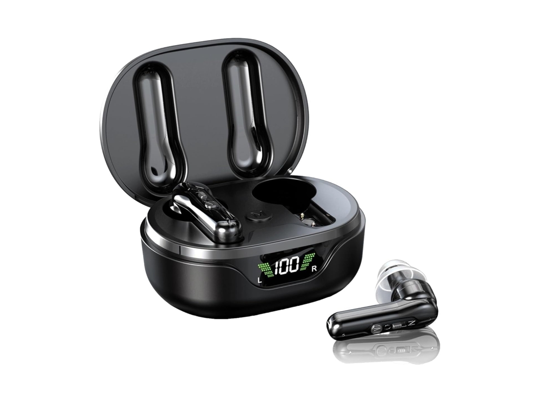 Amplificador Auditivo Recarregável Para Idosos, Amplificador De Som Intra-auricular Com Redução De Ruído E Indicador Led (preto)