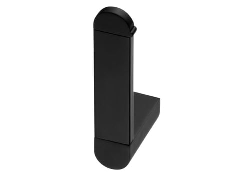 Suporte de Rolo de Papel Higiénico Vertical, Acabamento em Preto, Montagem na Parede em Zamak