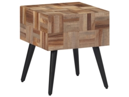 Vidaxl Mesa De Apoio 40x40x45 Cm Madeira De Teca Recuperada Maciça